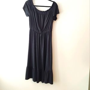 Off the shoulder black dress